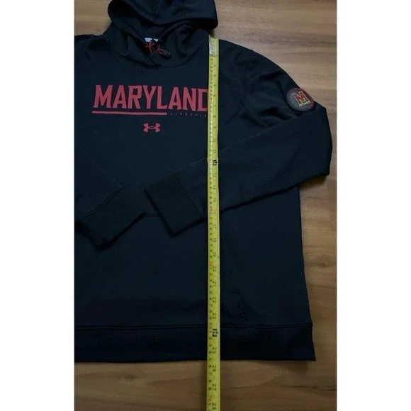 Under Armour Maryland Terrapins Drawstring Dri Fit Pullover Sweatshirt Hoodie - Picture 3 of 6